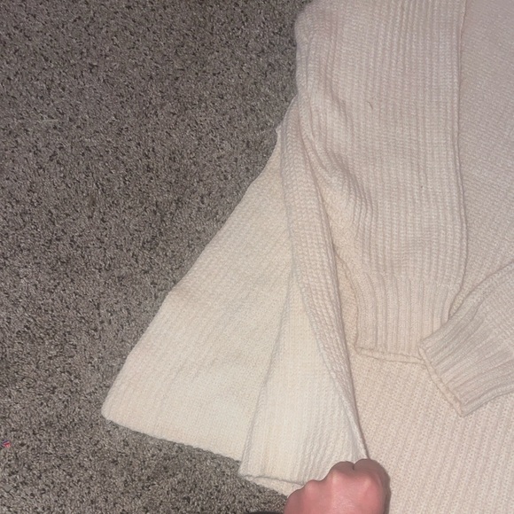 Free People Cream Slit Sweater - Picture 3 of 3